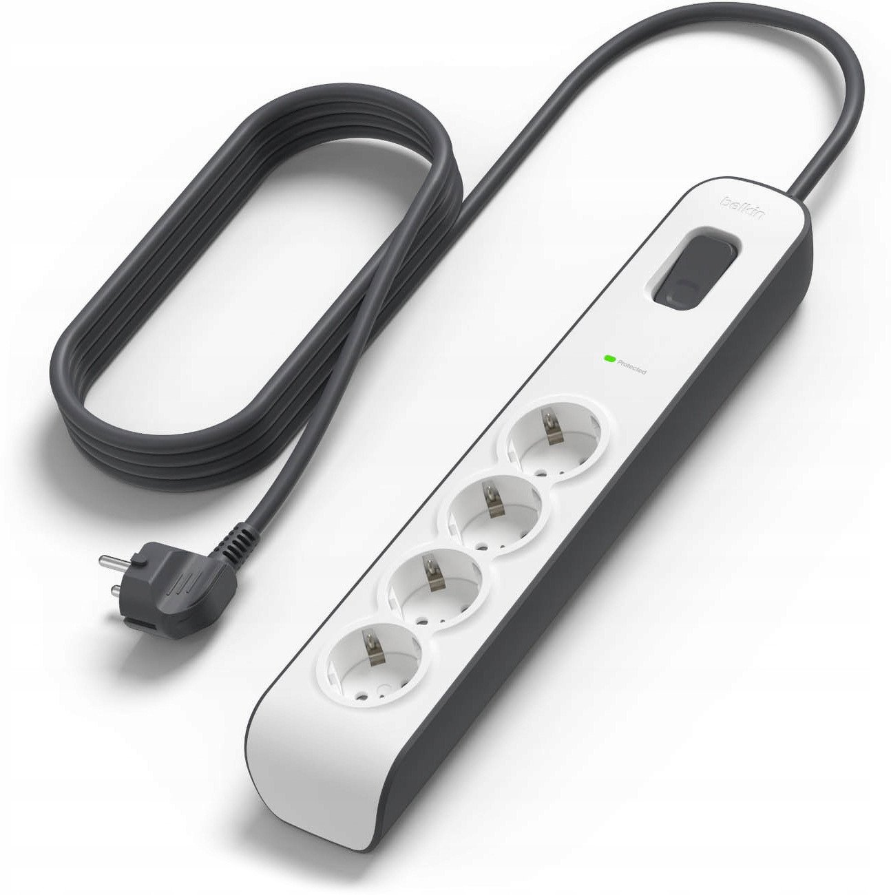 Лентa Belkin Power Strip со заштита од пренапон, 4 излези, кабел 2 m