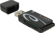 Lexues karte DeLOCK Mini, USB 2.0, SD dhe MicroSD, i zi