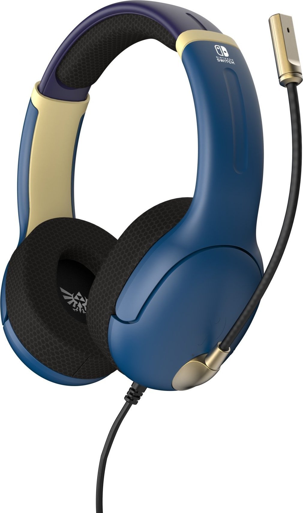 Kufje gaming PDP Airlite Zelda Hyrule, 40mm, me mikrofon, blu