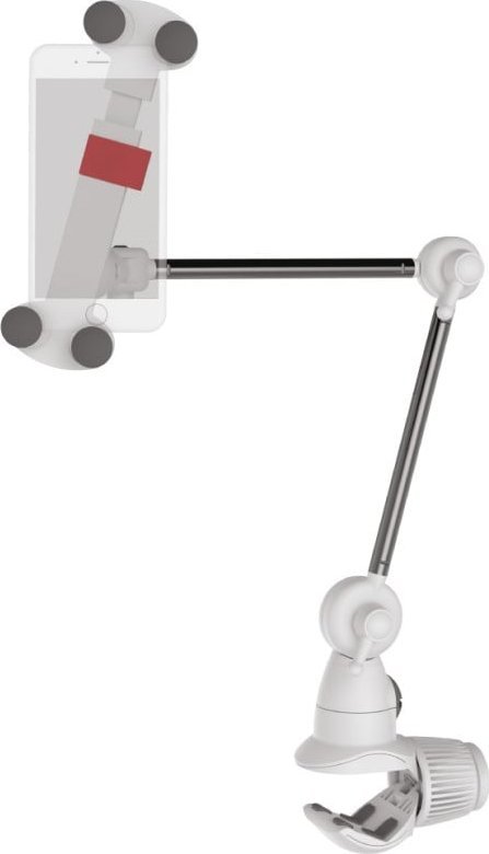 Mbajtëse muri për tablet Barkan T580, 4" 12", universale, argjend me të bardhë