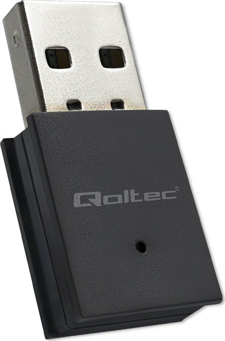 Adapter Wi Fi dhe Bluetooth Qoltec Ultra Fast Wireless Mini, USB 2.0, AC, i zi