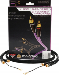 Kabllo audio Melodika MDPHD30, 2xRCA Phono, 3m, e zezë