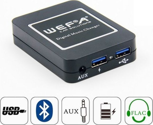 Adaptues muzikor WEFA 21BT për BMW 17P, USB SD AUX, Bluetooth