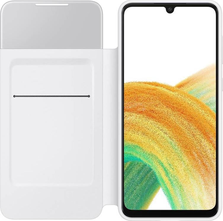 Këllëf me kapak Samsung Galaxy A33, praktik, i bardhë