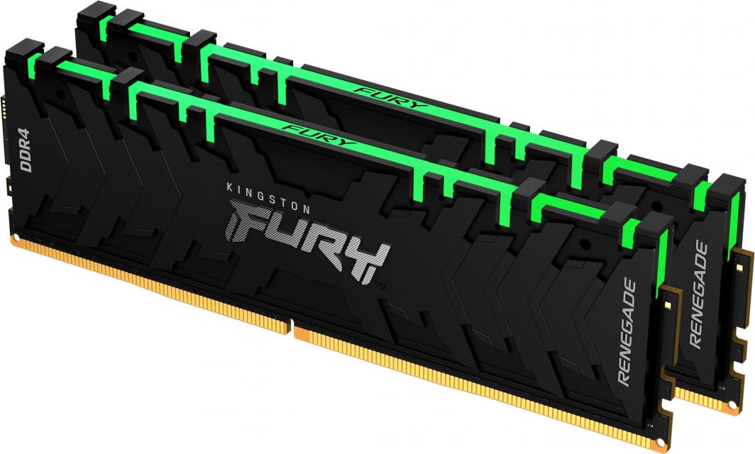 Memorie Kingston Fury Renegade RGB, DDR4, 16 GB, 4600 MHz, CL19, KF446C19RBAK2/16