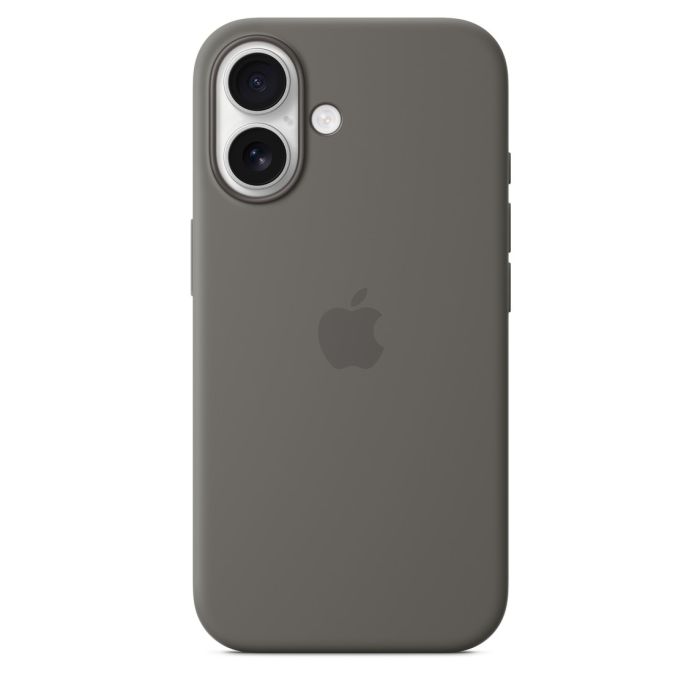 Apple iPhone 16 Silicone Case with MagSafe, Stone Gray
