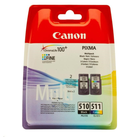 Мастило за печатач Canon PG-510/CL-511 PVP, 220 страници, повеќебојно