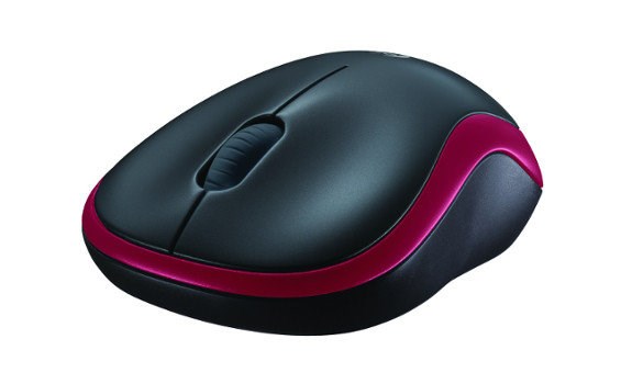 Maus Logitech M185R, RF Wireless, i kuq