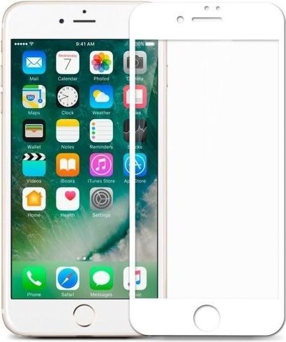 Xham mbrojtës Mocolo TG+ 3D për iPhone 6 6S Plus, 9H, me kornizë të bardhë