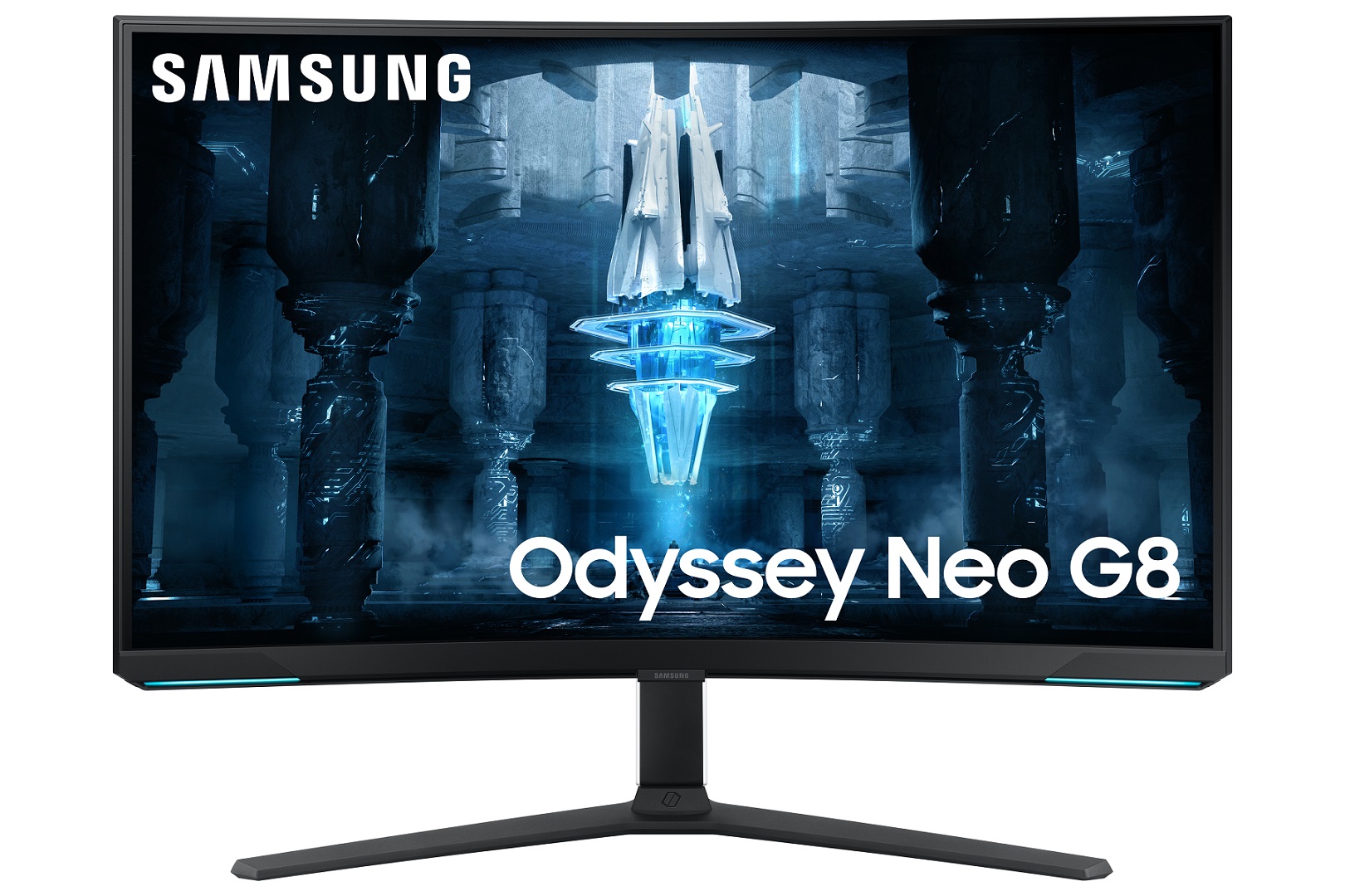 Monitor Samsung Odyssey G8 Neo, 32", VA, 4K UHD, 240Hz, i zi / bardhë