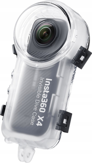 Kuti zhytjeje Insta360 X4 Invisible Dive Case, për kamera 360°, transparente