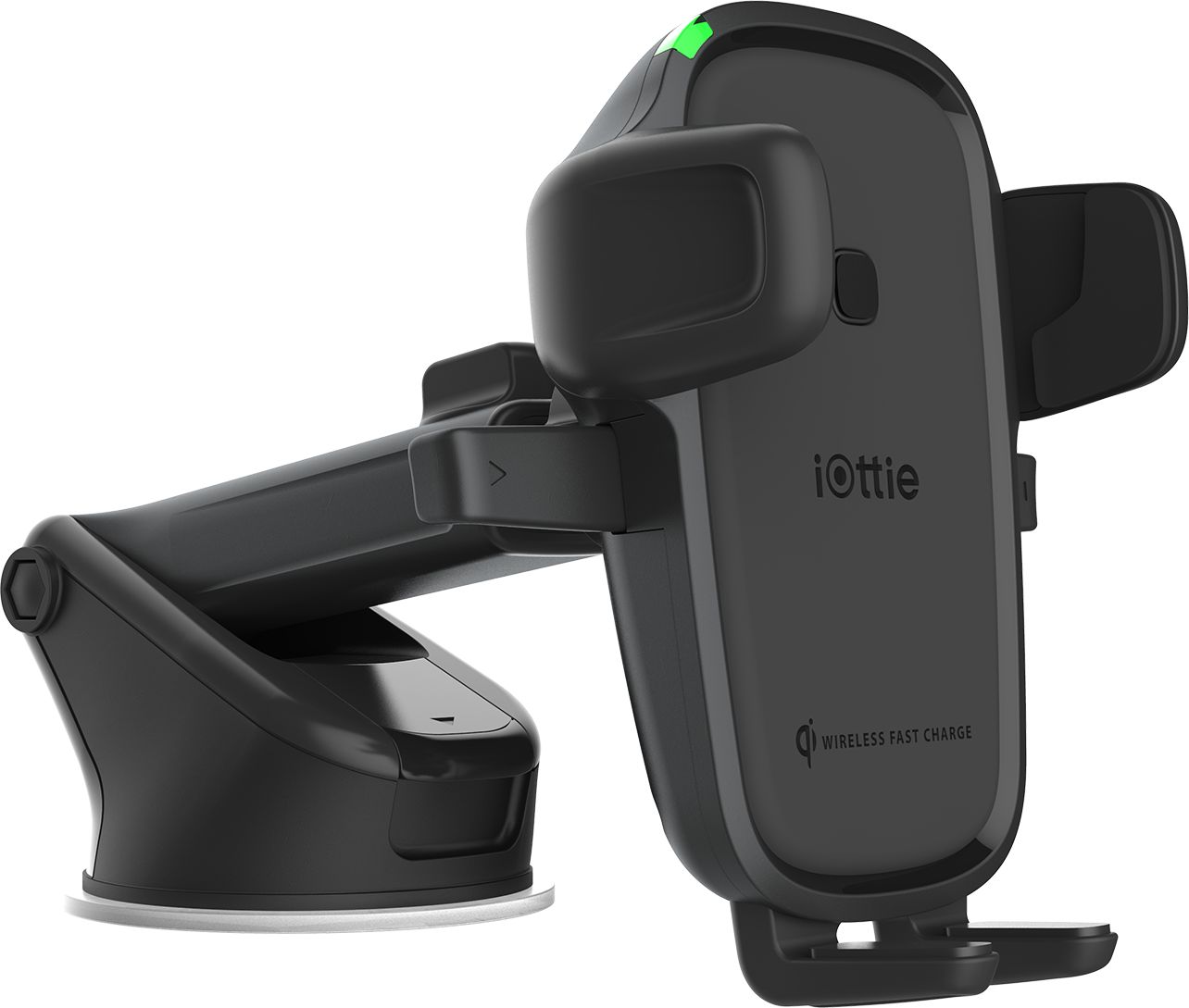 Mbajtëse makine iOttie Easy One Touch Wireless 2, karikim Qi, montim në pult dhe xham, e zezë