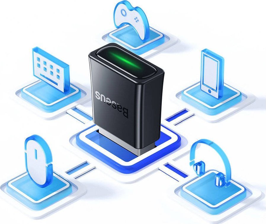 Bluetooth адаптер Baseus BA07, USB, Bluetooth 5.3, црн