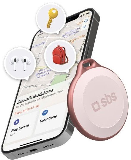 Tracker objektesh SBS Waterproof Object Finder, kompatibil me Apple Find My iOS, GPS, i zi