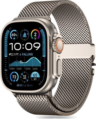 Rrip dore Tech-Protect Milano për Apple Watch 44mm, çelik inox, argjendtë