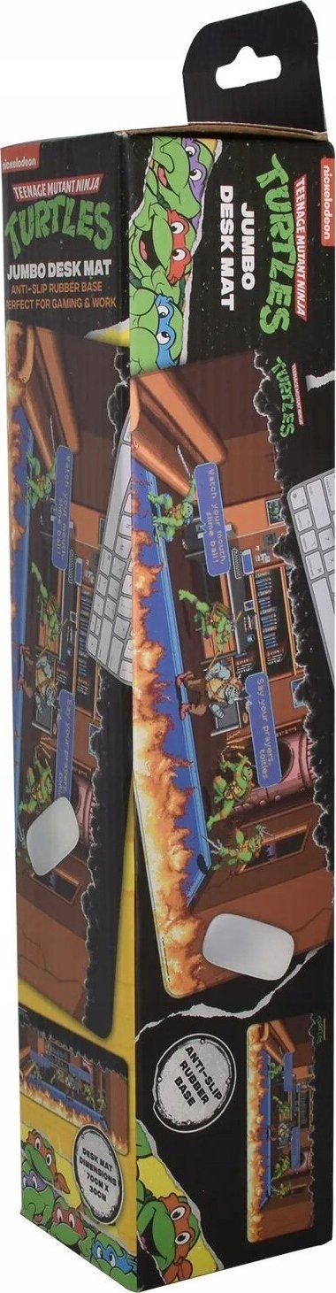 Mbulesë tavoline Teenage Mutant Ninja Turtles Jumbo Desk Mat, neopren, 70 x 30 cm, shumëngjyrëshe