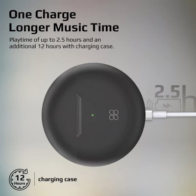 Kufje TWS Promate Charisma 2, Bluetooth 5.0, deri 12 orë, të zeza