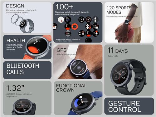 Orë smart CMF by Nothing Watch Pro 2, e hirtë e errët