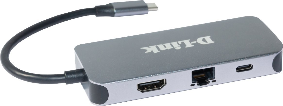 HUB USB C D Link DUB 2335, 6 në 1, HDMI 4K, gri