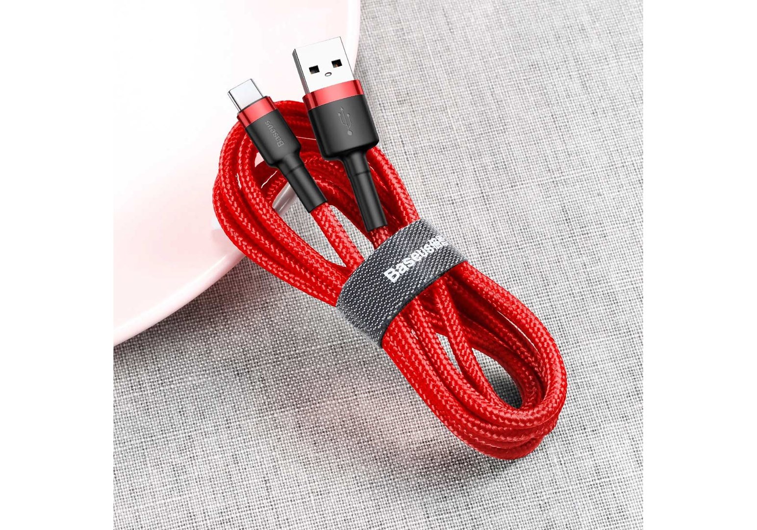 Kabllo Baseus, USB A / USB C, 0.5 m, e kuqe