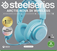 Kufje lojërash SteelSeries Arctis Nova 3X Wireless, për Xbox, Bluetooth, 40 orë bateri, ngjyrë aqua