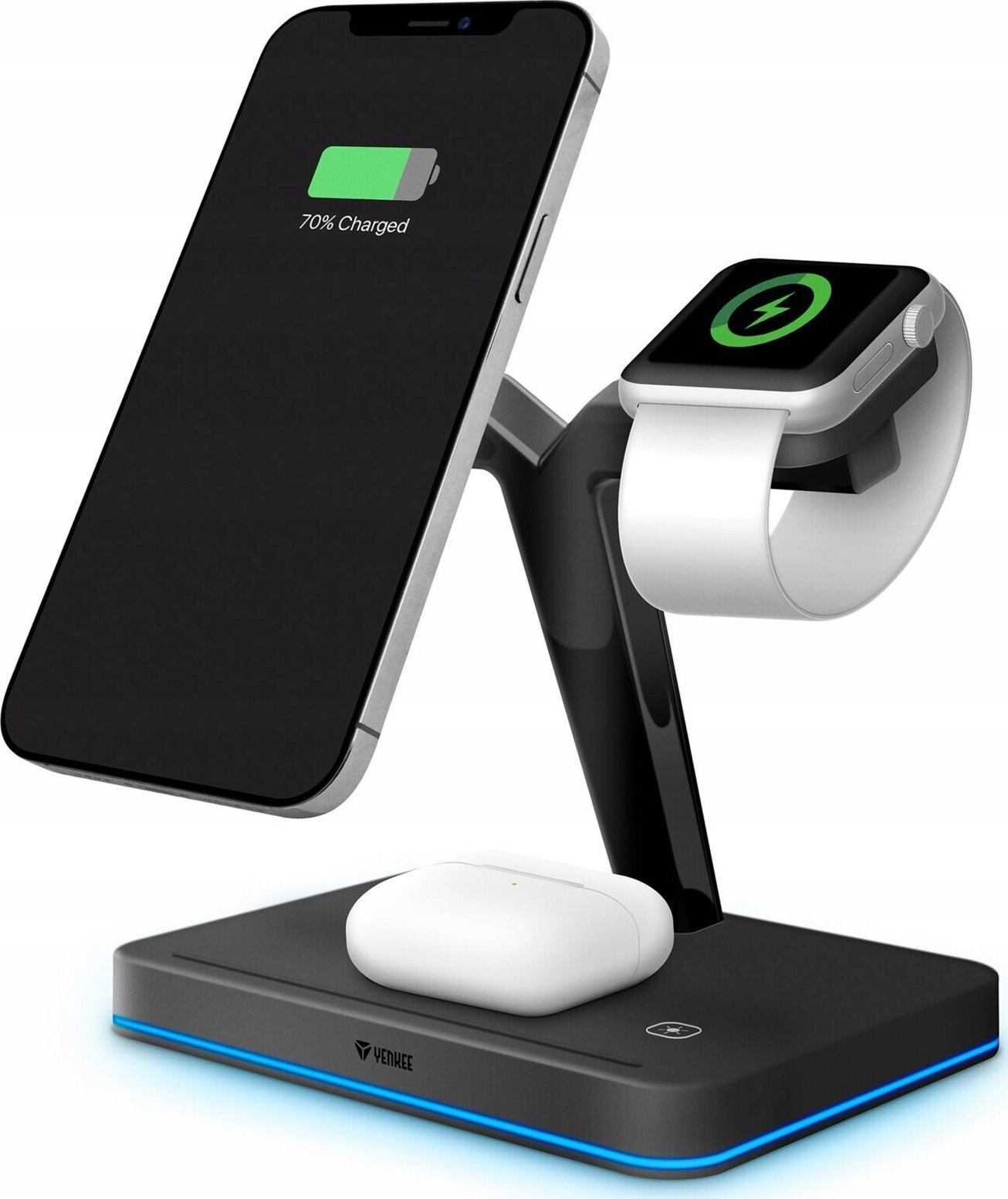 Stacion karikimi magnetik Yenkee YAC 5320, wireless 3 in 1, MagSafe, i zi