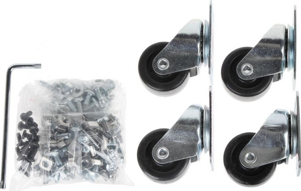 Kabinet rrjeti Delta Standing 19", 29U, me rrota, i zi