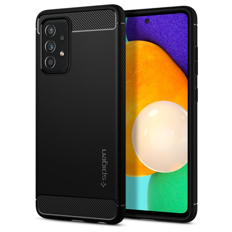 Mbështjellëse për Samsung Galaxy A52s 5G/Galaxy A52 (LTE/5G) Spigen Rugged Armor, e zezë