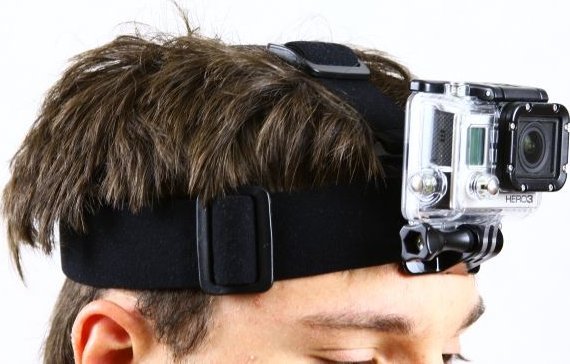 Rrip koke për kamerë aksion XREC Head Strap Mount, i rregullueshëm, i zi