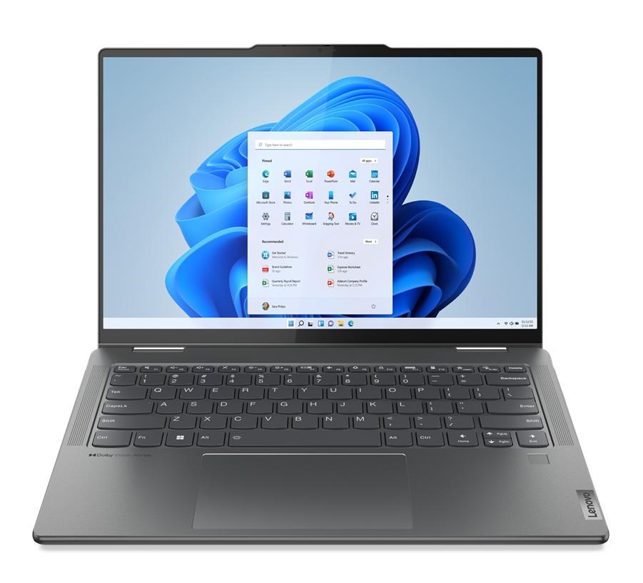 Laptop Lenovo Yoga 7, 14", AMD Ryzen 5 7535U, 16 GB RAM, 512 GB SSD, i hirtë