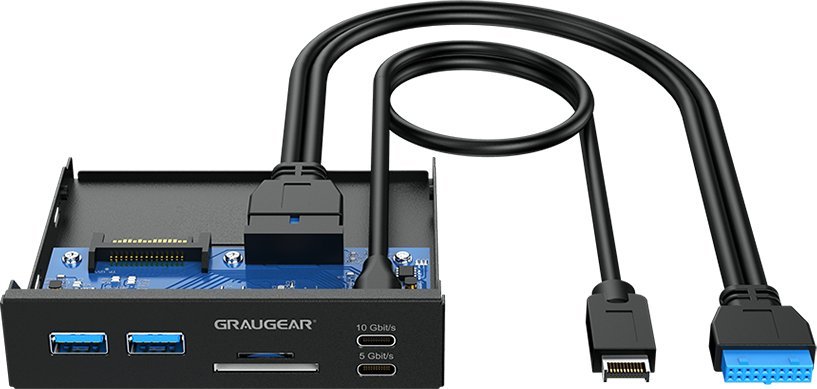Hub USB 3.0 GrauGear G-MP01CR, 6 porta, lexues SD microSD, i zi