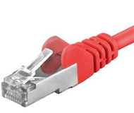 Kabllo Premiumcord, CAT6a, RJ45-RJ45, 1m, e kuqe