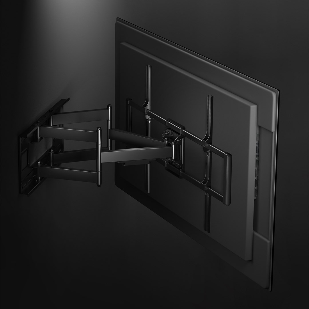 Mbajtëse muri për TV Maclean MC-482, 60-120", VESA 900x600, 120 kg, të zeza