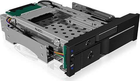 Bay за дискови Icy Box IB-173SSK, 2.5\"/3.5\" SATA SAS, 5.25\", црн
