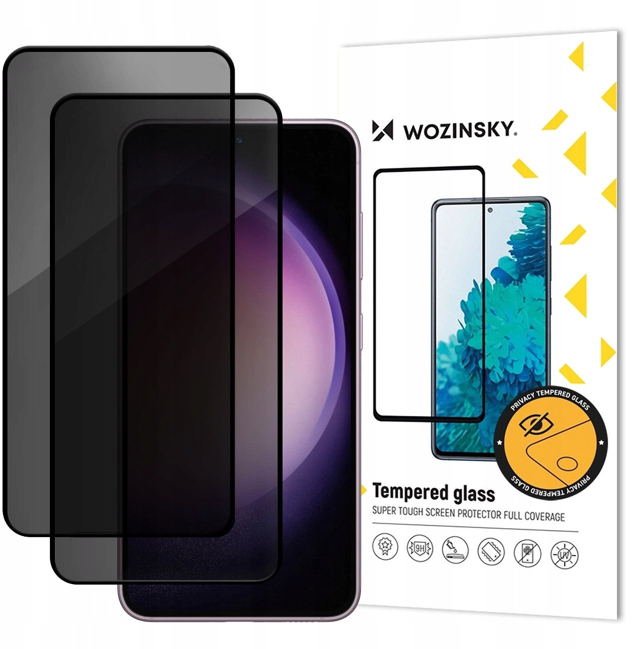 Xham mbrojtës Wozinsky Privacy Glass për Xiaomi Redmi 14C 5G Redmi Note 14 5G, 2 copë, privaci, i zi
