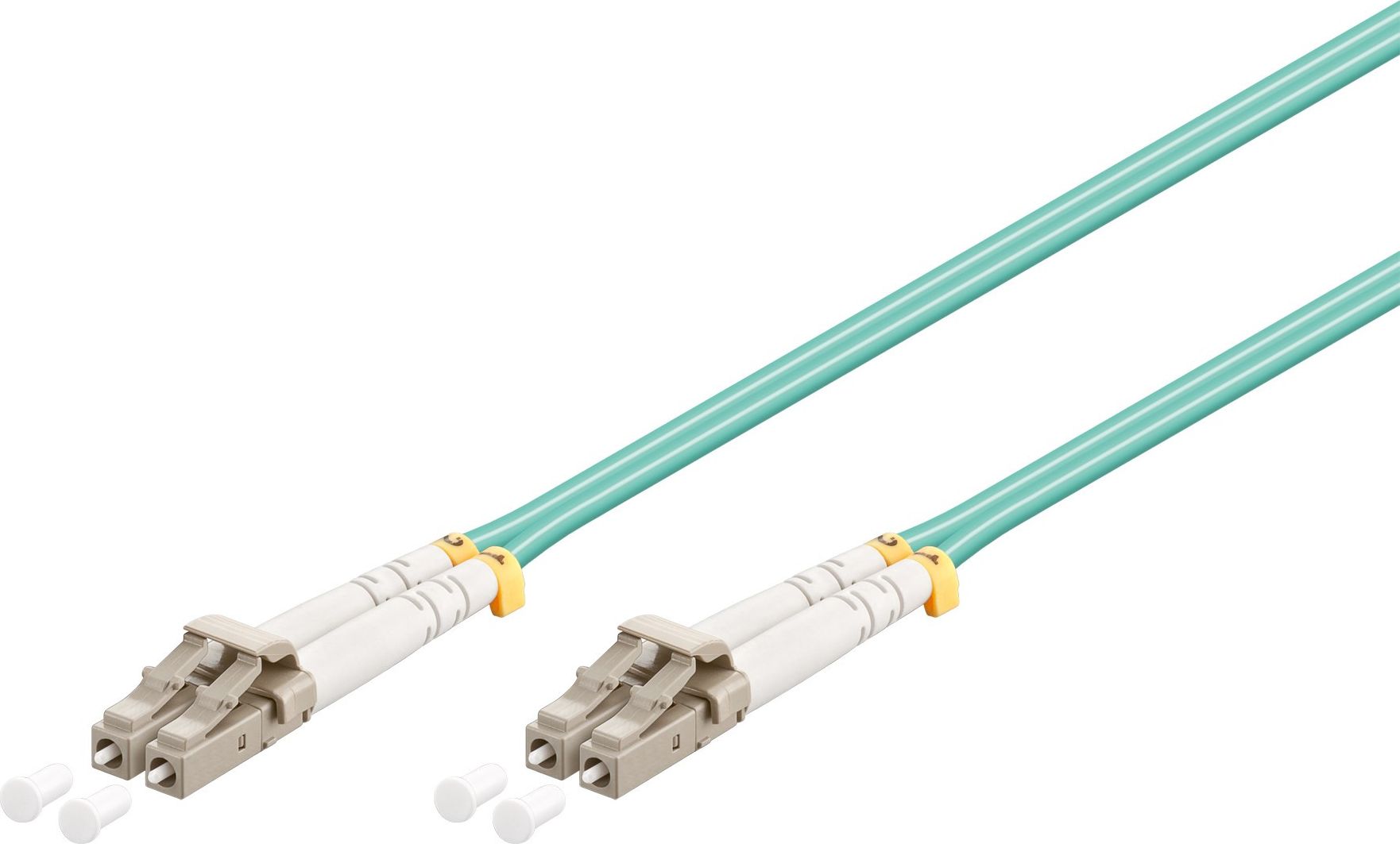 Kabllo patchcord Wentronic, me fibër optike LC-LC, OM3, 50/125 µm, 5m, e kaltër
