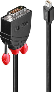 Kabllo Lindy DisplayPort Mini - DVI-D, 3m, e zezë