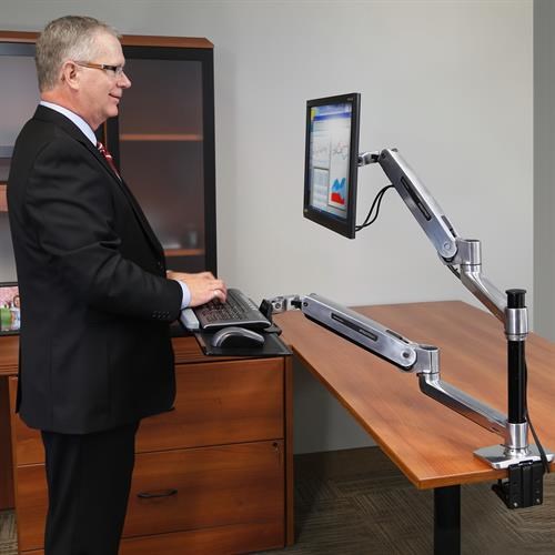 Mbajtëse për monitorë Ergotron WorkFit LX, 42", e zezë