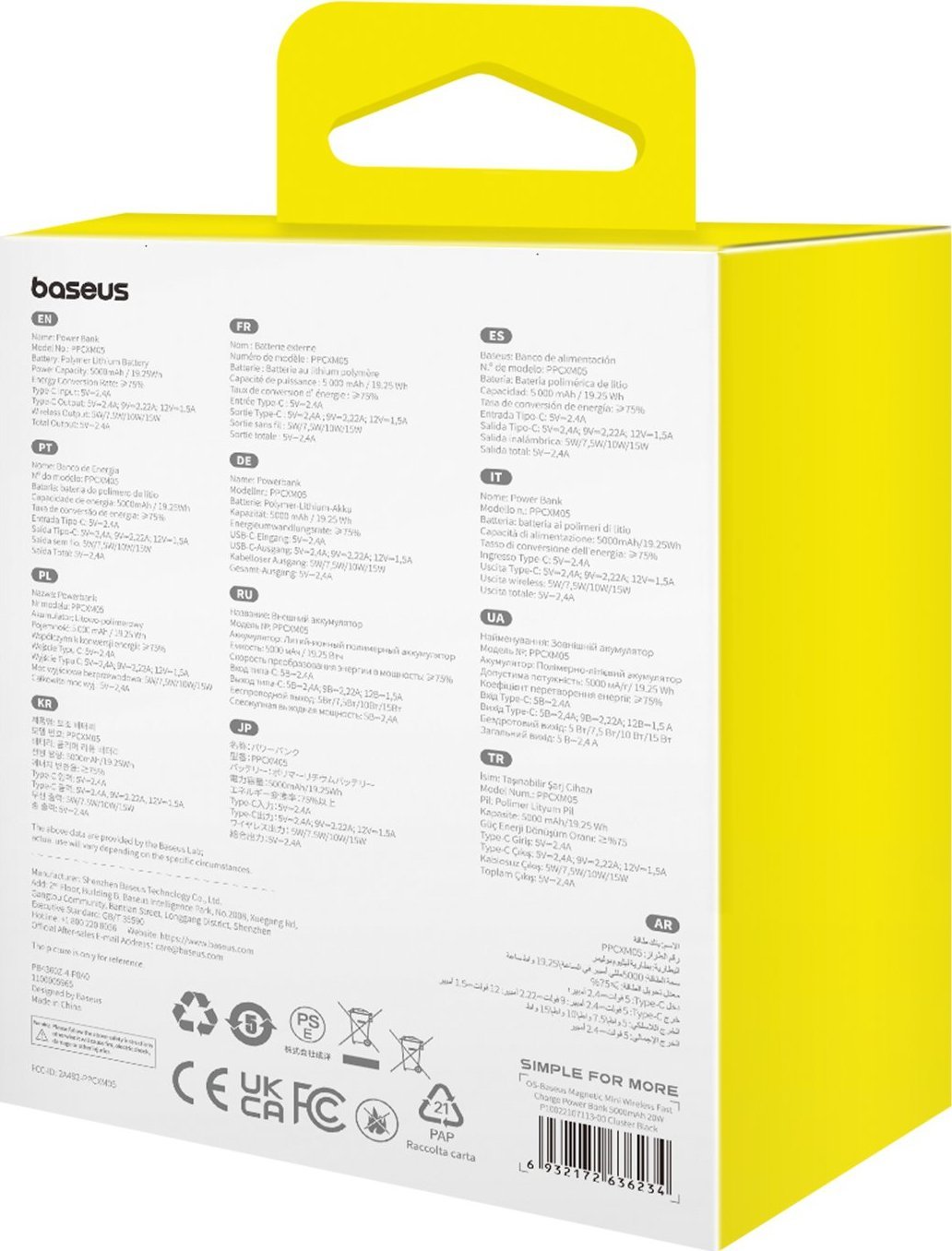 Powerbank Baseus Magnetic Mini, 5000mAh, 20W, i zi