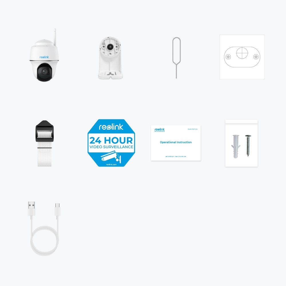 Kamerë sigurie Reolink Argus Series B420, 3MP, Wi-Fi, Pan & Tilt, e bardhë