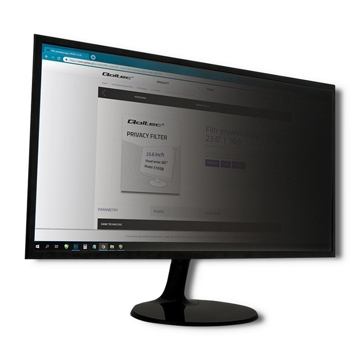 Filtër privatësie për monitor Qoltec 51069, 13.3", transparent