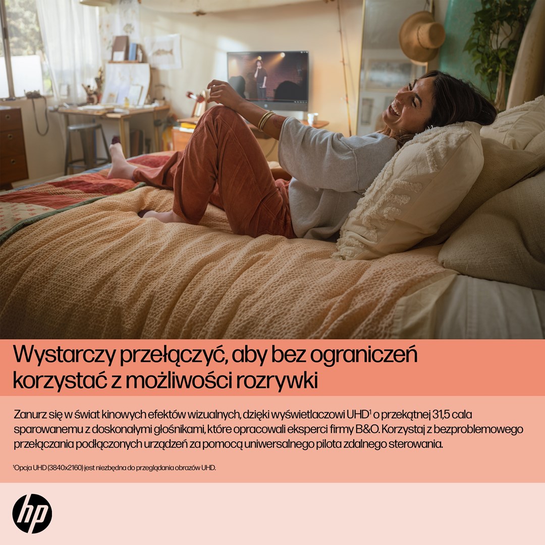 Kompjuter All-in-One HP 6J9N3EA, 31.5", i5-12400T, 16GB RAM, 1TB SSD, GTX 1650, i zi