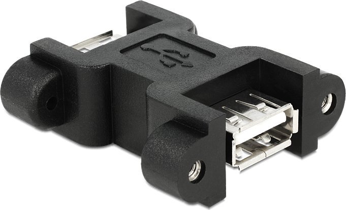 Adapter USB DeLOCK 65559, 2x USB Type A F në F, i zi