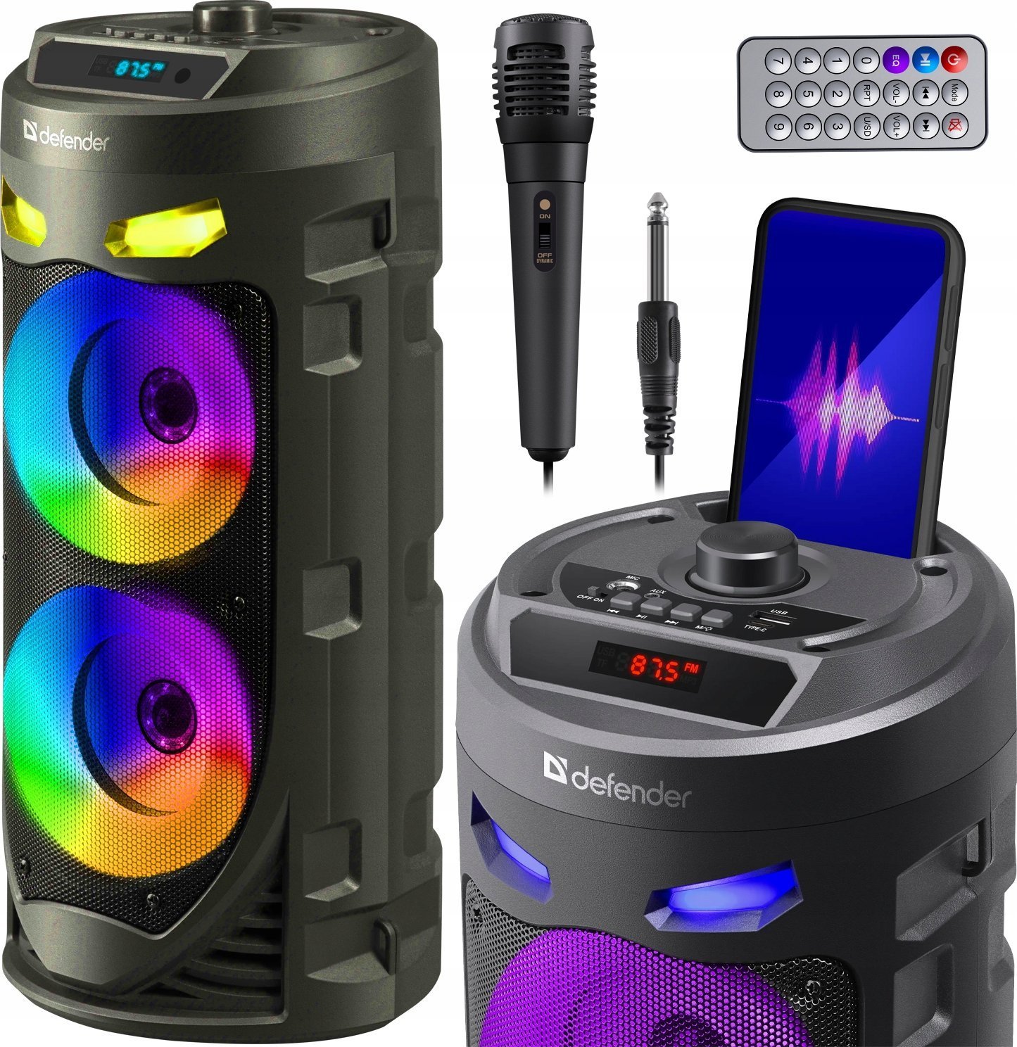 Кутија со музика без жици Defender CRASHBOOM, 16W, Bluetooth, црна