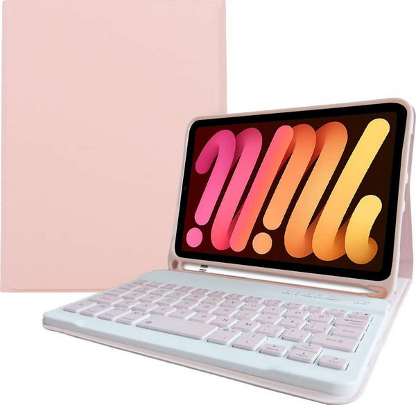 Mbështjellëse me tastierë Alogy për Apple iPad Mini 6 2021, rozë