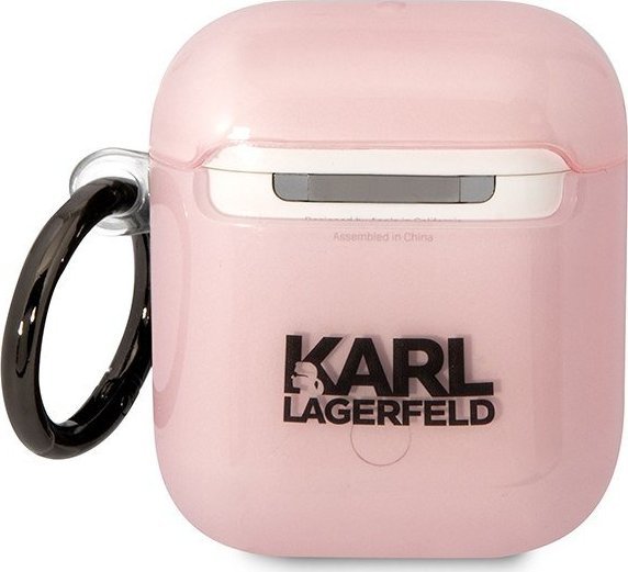 Mbulesë Karl Lagerfeld KLA2HNCHTCP për AirPods 1/2, koleksioni Choupette Ikonik, rozë