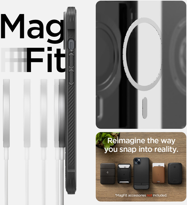 Mbulesa mbrojtëse Spigen Rugged Armor MagSafe për Apple iPhone 14, e zezë