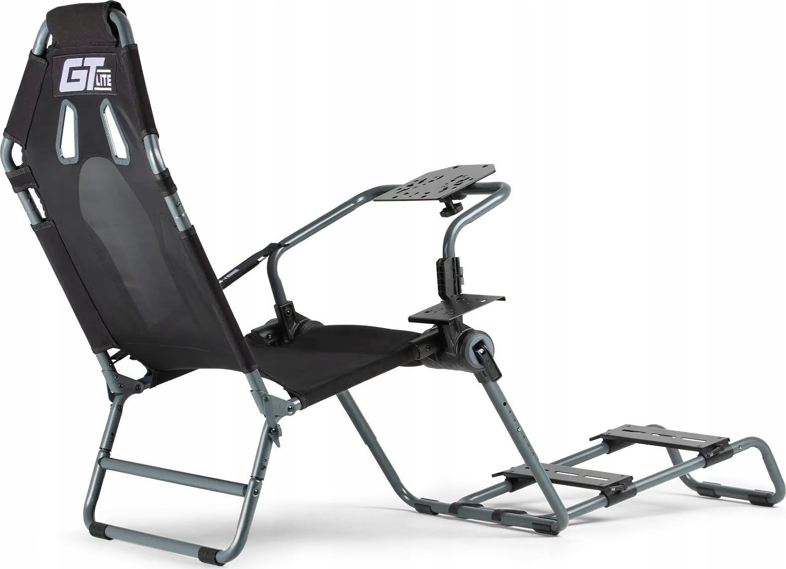 Кокпит за гараж Next Level Racing GT Lite, склоплив, за симулации на трки, сив