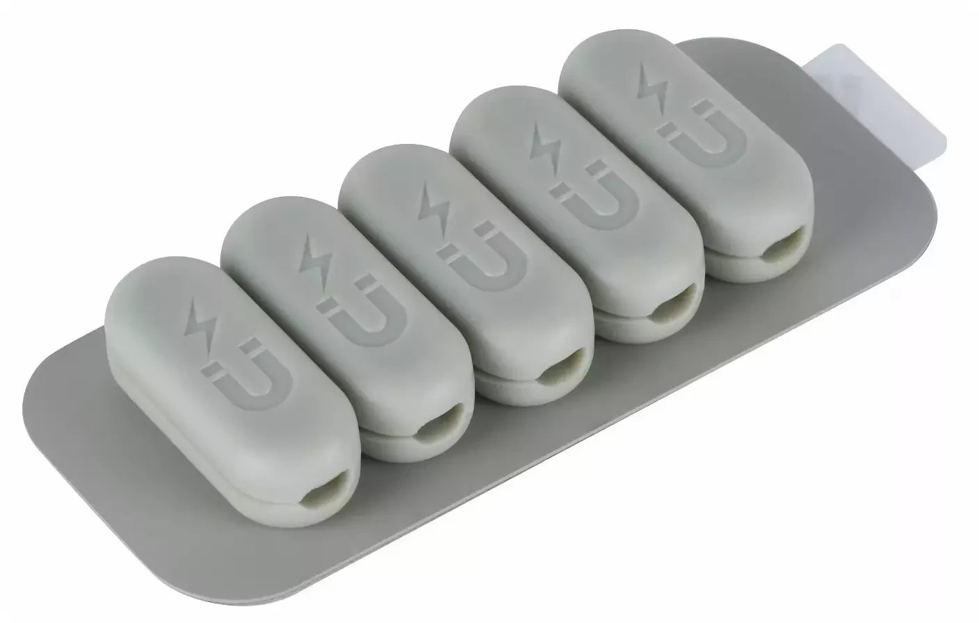 Kapëse magnetike kabllosh me bazë, set 5 copë, të zeza