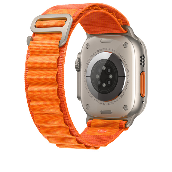 Apple Watch 49mm Band, Orange Alpine Loop - Medium